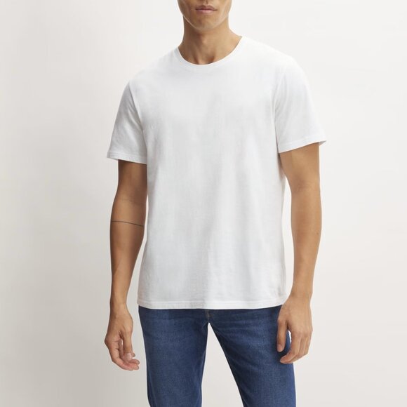 Three Everlane Essential Organic Uniform White Crew T-shirts, medium - Picture 1 of 6